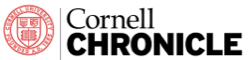 Black text on white background that reads "Cornell Chronicle" with a red Cornell seal on the left.