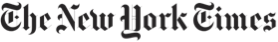 Black text that reads "The New York Times"