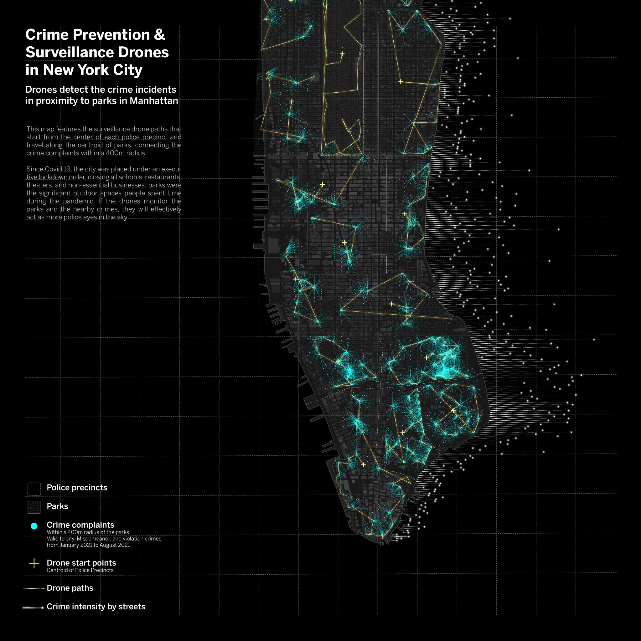 Crime Prevention + Surveillance Drones in NYC by So Min Lee