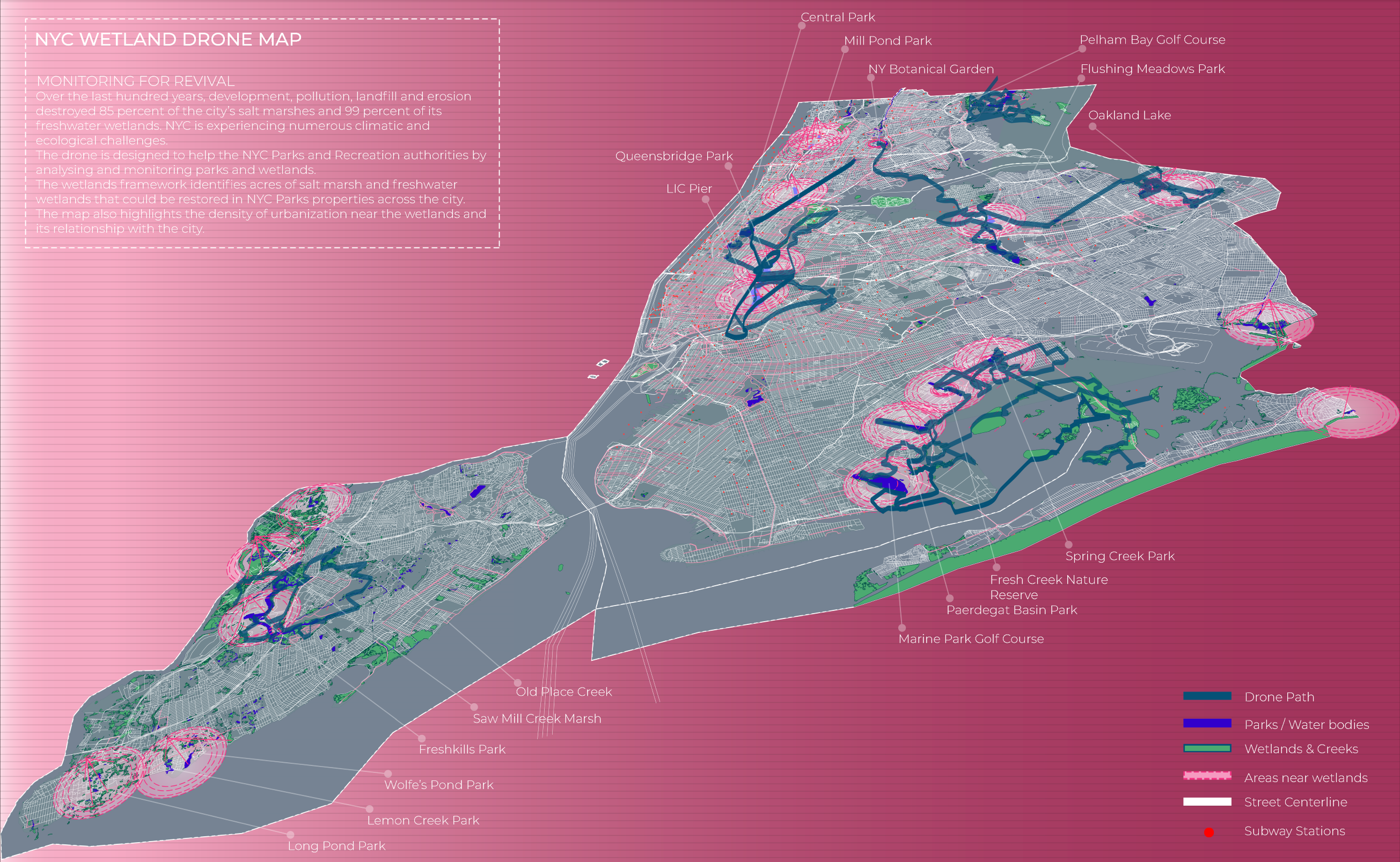 NYC Wetland Drone Map by Sampriti Sheth