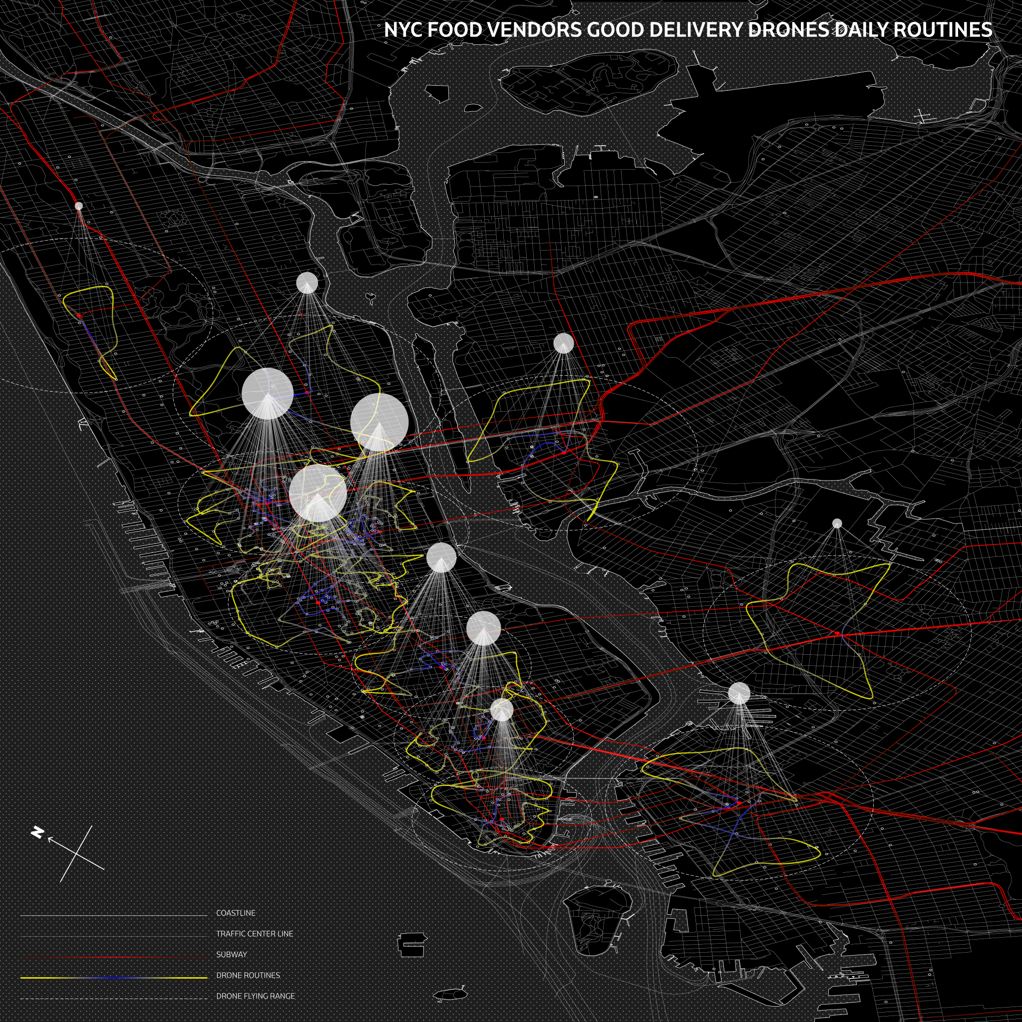 NYC Food Vendors Good Delivery Drones by Haoyuan Wang