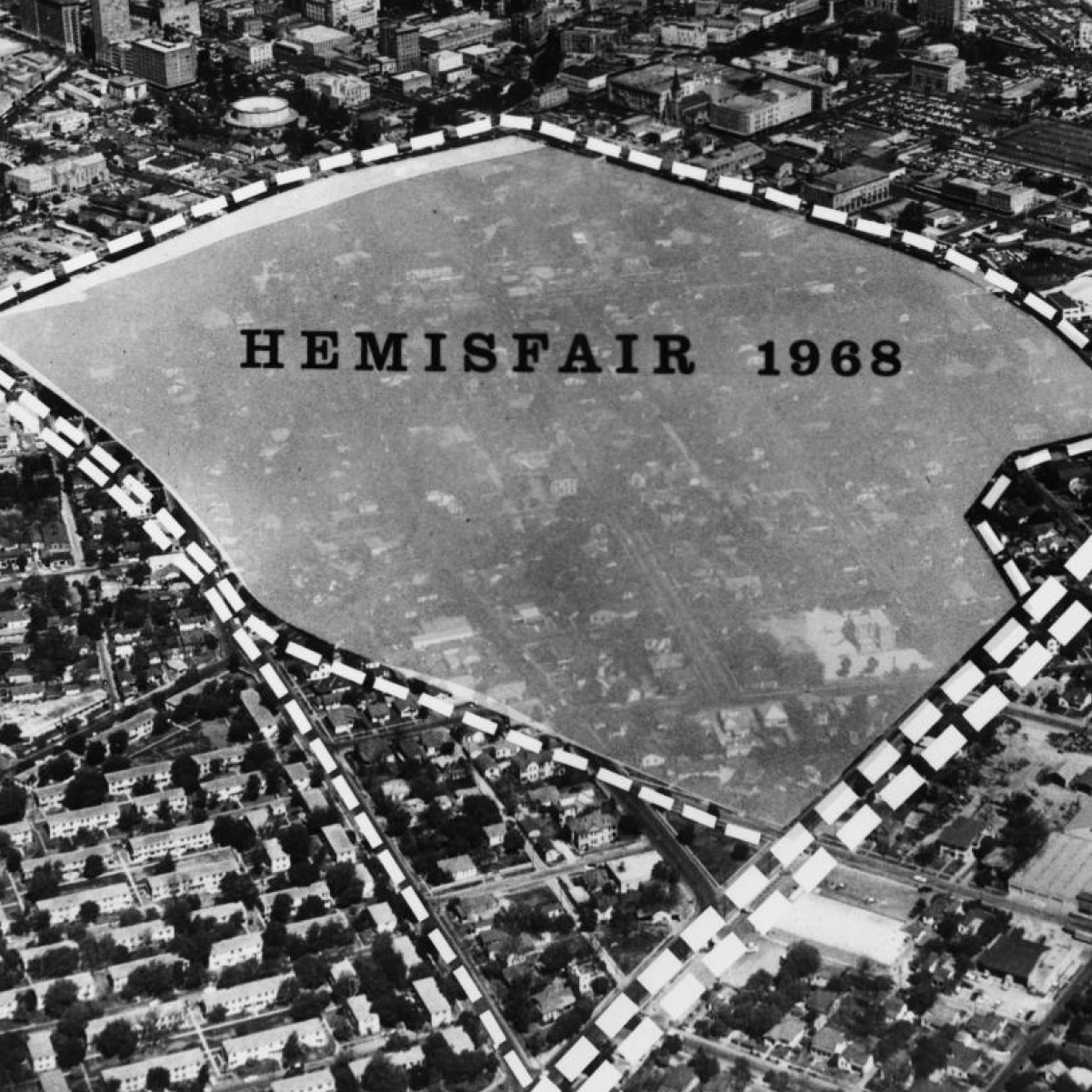 Overlay of 1968 Hemisfair