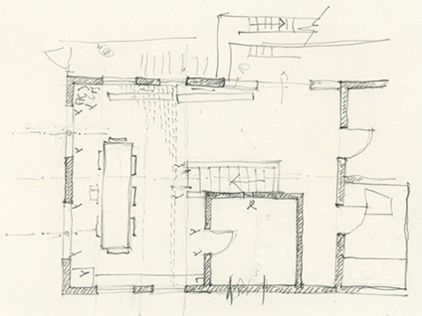 Sketch of plan of building
