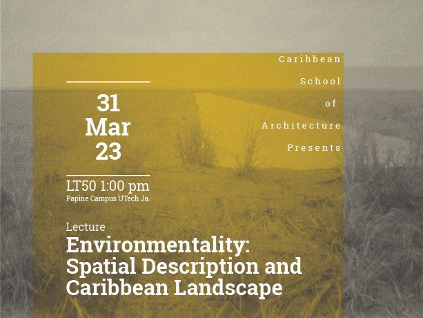 Event poster with ephemeral landscape image