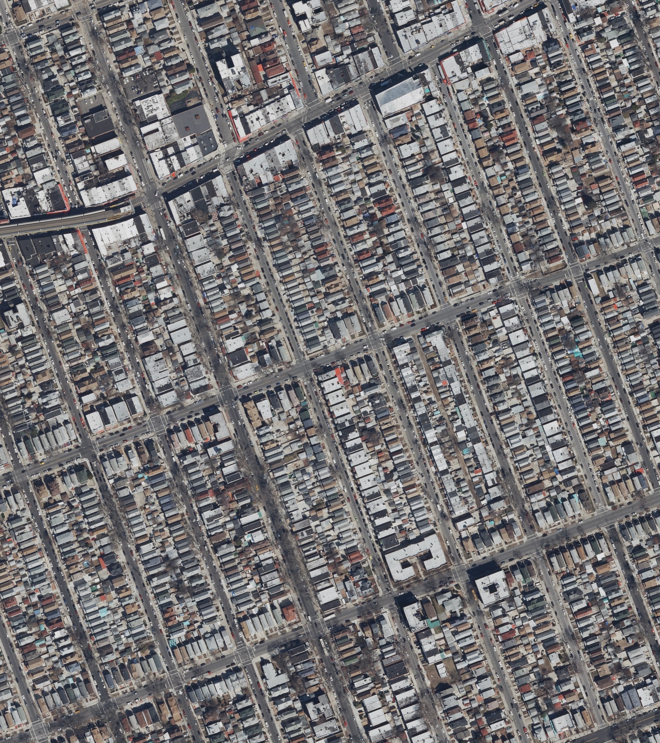Satellite image of Ozone Park in Queens, NYC
