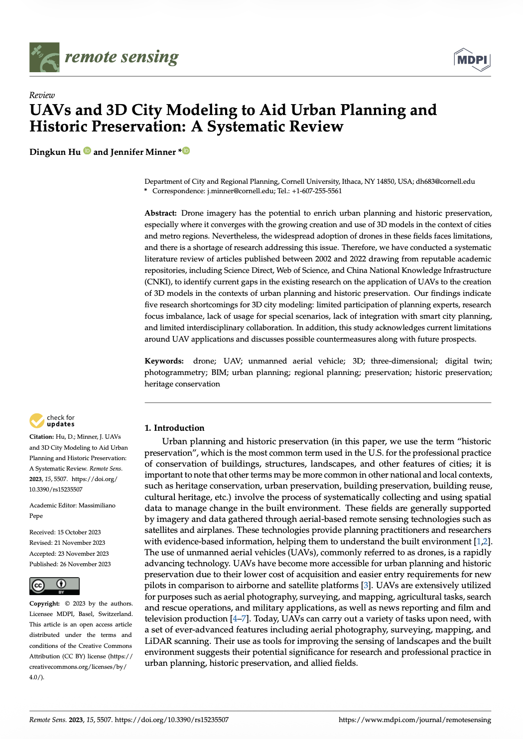 Cover of Remote Sensing