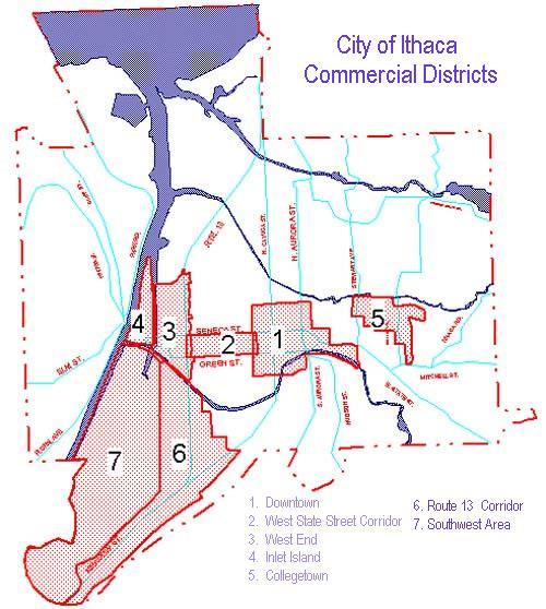 Ithaca commercial districts