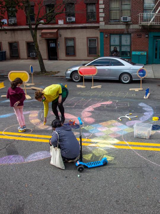 Image of chalk tool set deployment in Red Hook NYC by DAS Lab