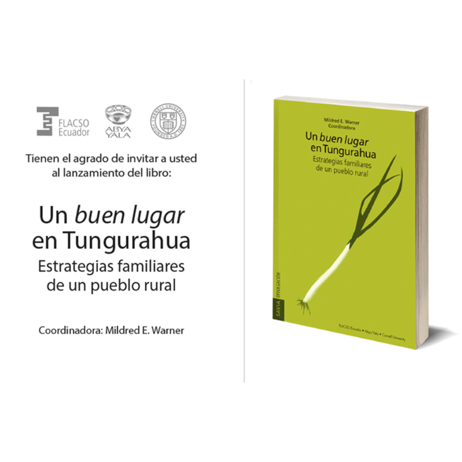 First page and cover of Professor Warner's book "Un buen lugar en Tungurahua"