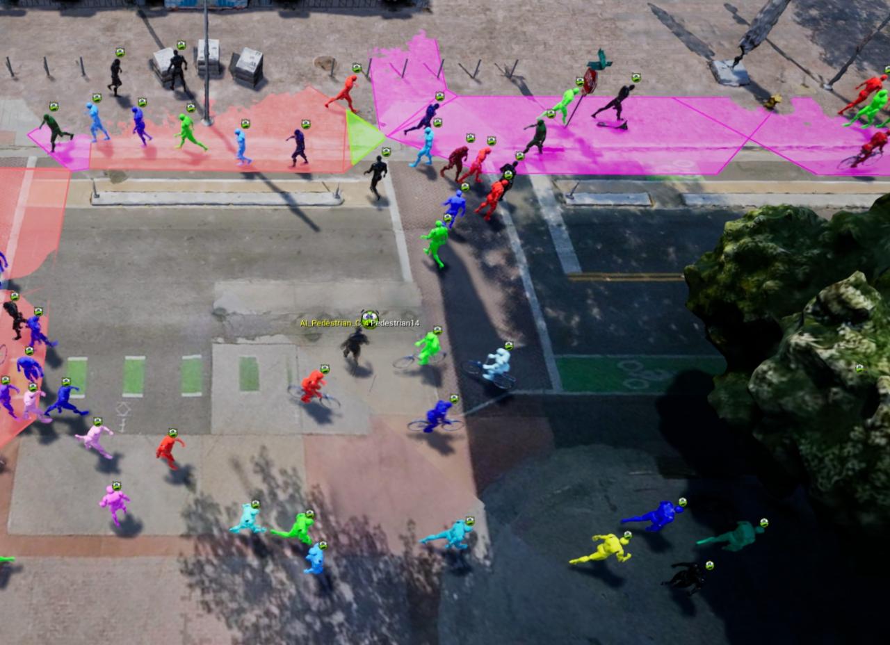 Multimodal street simulation. Realtime Urbanism.