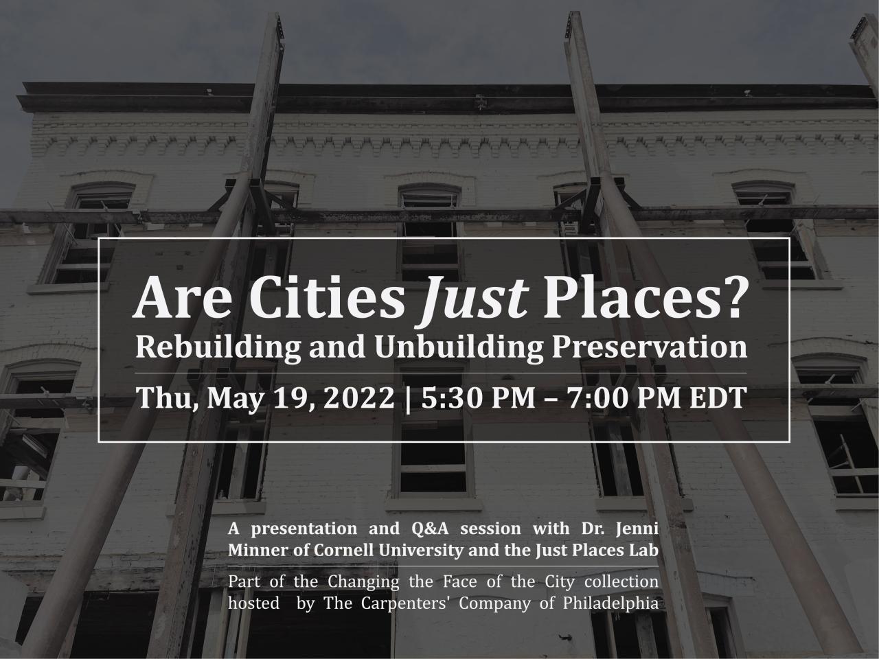Poster for 'Are Cities Just Places?' presentation