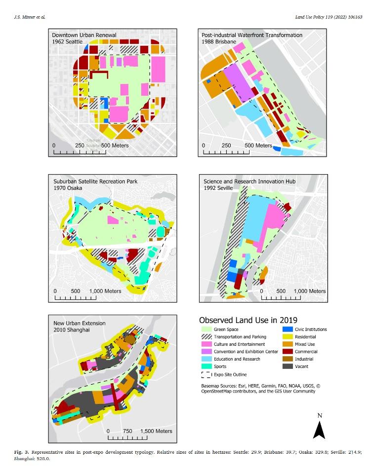 Figure from recent publication on land use changes in the wake of world expos.