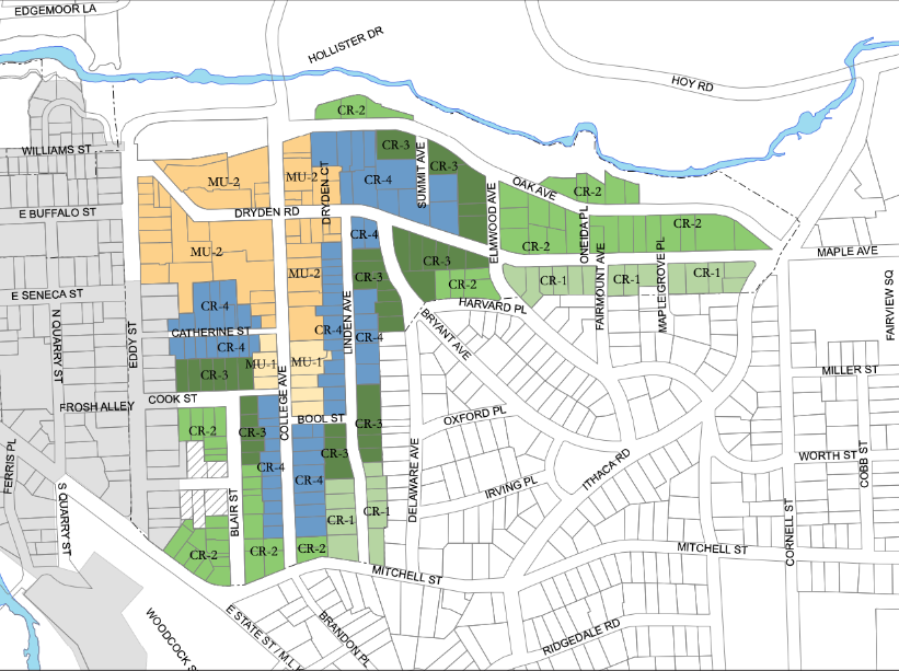 Collegetown Area Form Districts (City of Ithaca).