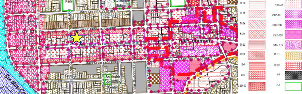 Current zoning map at West State Street