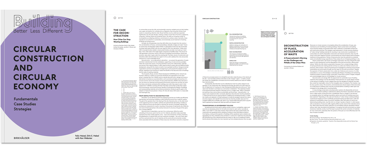 Image showing pages from two chapters in Circular Construction and Circular Economy 